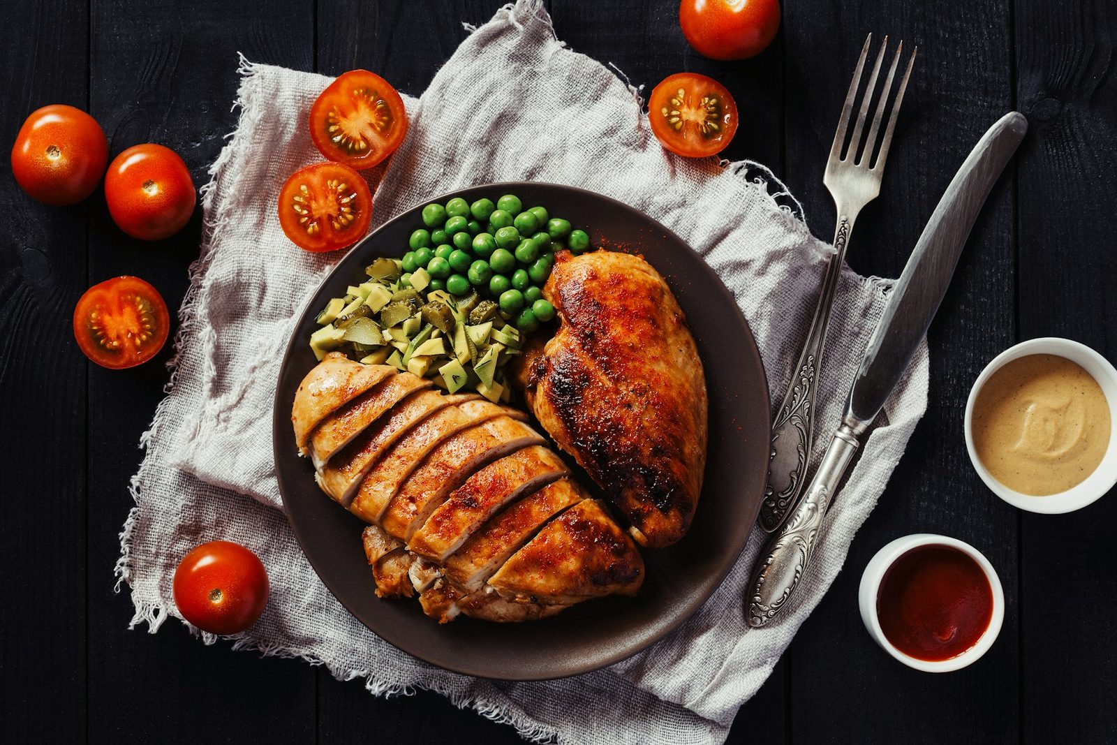A balanced plate of food for post-exercise recovery